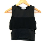Madison & Berkeley Black Crop Top with Side Cut Outs- Size S
