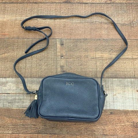 GiGi New York Navy Blue "JCC" Monogramed Handbag