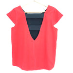 Just Ginger Red Blouse with Back Strap Detail- Size M