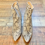 X2B Snakeskin Print Booties- Size 7 (GREAT CONDITION)