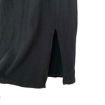 Express Black Sleeveless Bodycon Front Slit Midi Length Dress- Size XS