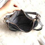 Kate Spade Black/Taupe Leather Zipper Closure Handbag