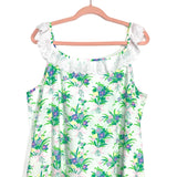 The Beaufort Bonnet Company Floral White Trim Dress- Size XL