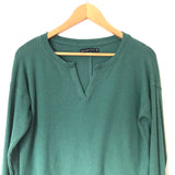 Ambercrombie & Fitch Green Ribbed Long Sleeve Top- Size XS
