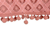 Shein Pink Lace Overlay with Poms Dress- Size S (see notes)