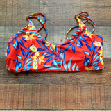 Blooming Jelly Orange Flower/Leaf Bikini Top- Size S (We have matching bottom)