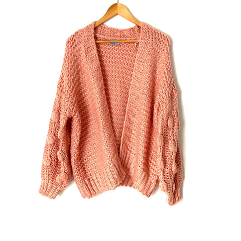 Favlux Pink Knit Chunky Cardigan- Size M