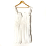 Do+Be White Pleated Off The Shoulder Dress- Size M