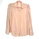 Club Monaco Blush Pink Silk Button Up Blouse- Size L