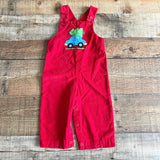 Monday's Child Red Corduroy Christmas Overalls- Size 18M
