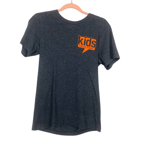 Bella + Canvas Grey Kids Cross Point Tee- Size Adult S