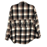 Kittenish Plaid Fringe Button Up Flannel- Size S (sold out online)