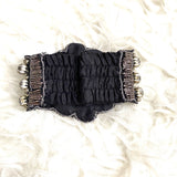 No Brand Cloth Beaded Bracelet with Gold Beads