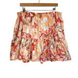 Abercrombie & Fitch Floral Tiered Poplin Mini Skirt- Size XL (sold out online)