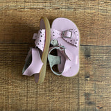 Footmates Pink Leather Scallop Trim Sandals- Size 5