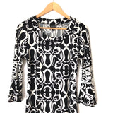 En Focus Studio Black and White Bell Sleeve Dress- Size 6