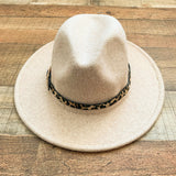 No Brand Wool Blend Animal Print Belted Hat