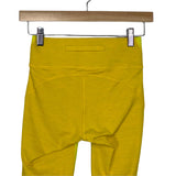 Outdoor Voices Neon Yellow and Mustard Color Block Cropped Leggings- Size XS (Inseam 24.5")