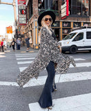 Buddy Love Black Printed Long Kimono- Size S/M