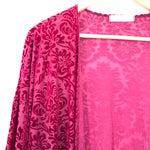 Better B Velvet Fringe Kimono- Size M/L
