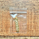 No Brand Gold LOVE Bar Pendant (New in Bag)