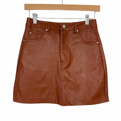 Hyfve Hyfve Hyfve Camel Faux Leather Skirt- Size S