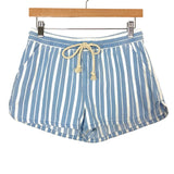 Aerie Blue/White Striped Drawstring Shorts- Size XS