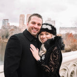 No Brand Black Fur Rhinestone Headband