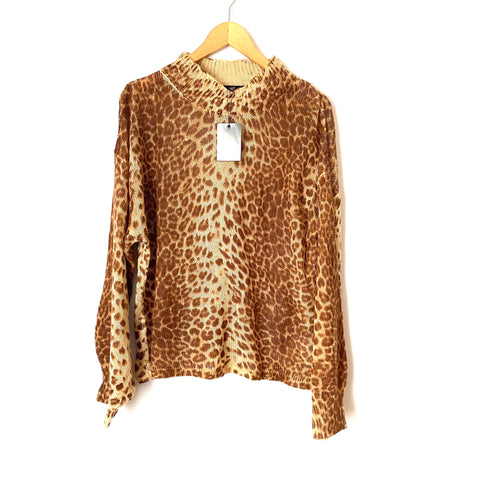 FATE Animal Print Open Knit Sweater NWT- Size M