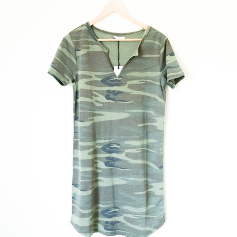 Z Supply Slit Neck Camo Dress NWT- Size XS