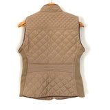 Zaba Basic Tan Puffer Vest with Gold Details and Pockets- Size S
