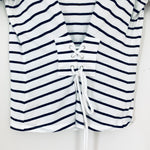 Ann Taylor Striped Lace Up Front Top- Size XS