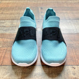 APL Teal with Black Embossed Elastic Strap Sneakers- Size 7.5 (see notes)