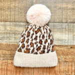 No Brand Animal Print Pom Beanie