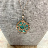 No Brand Turquoise Marble Native American Pendant Necklace