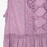 GiGio Purple Crochet Lace Detail Maxi Dress- Size S (see notes)