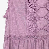 GiGio Purple Crochet Lace Detail Maxi Dress- Size S (see notes)