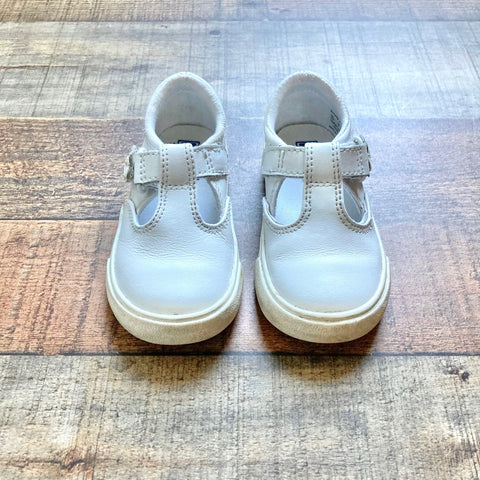 Keds White Leather Daphne T-Strap Sneakers- Size 5M