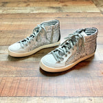 P448 Skate Glitter Side Zipper High Top Sneakers- Size ~8.5 (see notes, great condition!)