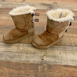 UGGS Girl's Faux Fur Bailey Bow Boots- Size 10 (see notes)