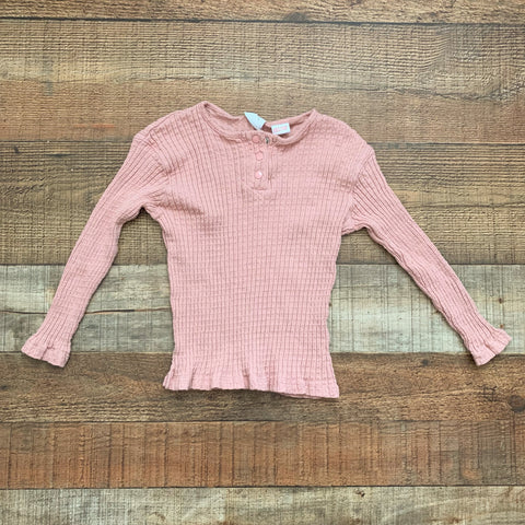 Zara Pink Front Snap Top- Size 4-5 Years