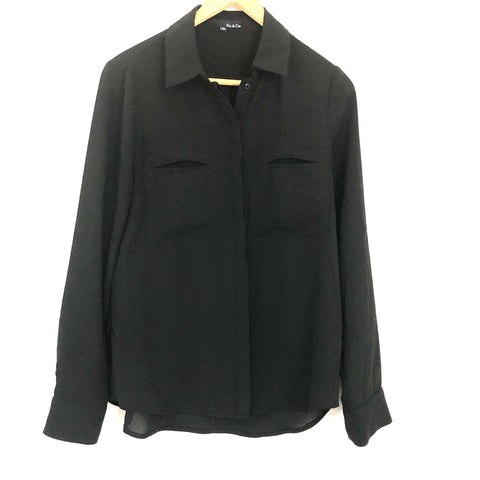 Ro&De Black Polyester Button Up Blouse- Size XS