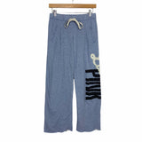 PINK Victoria's Secret Blue Heathered "Love Pink" Graphic Sweatpants- Size XS (Inseam 27")