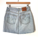 Levi Strauss Light Wash Denim Distressed Skirt- Size 26