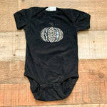 Rabbit Skins Black Animal Print Pumpkin Onesie- Size 6M (we have matching mama sweatshirt)