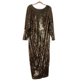 ELOQUII Gold Sequin Maxi Wrap Skirt Dress- Size 14 (Sold Out Online!)