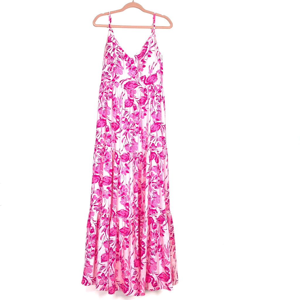 Lilly Pulitzer Pink Printed Maxi Dress- Size 12  The Saved Collection