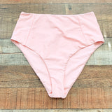 Cupshe Pink High Waisted Bikini Bottoms- Size M (BOTTOMS ONLY, we have matching top)