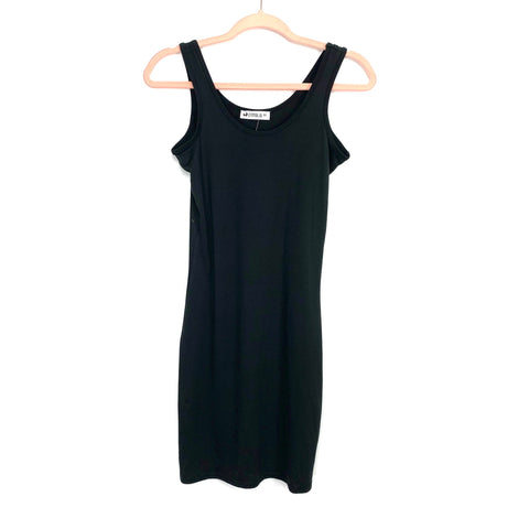 Doubliju Black Bodycon Tank Dress- Size M