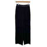 Gibson Look Black Satin Waist Wide Leg Pants- Size XXS (Inseam 29.5”)